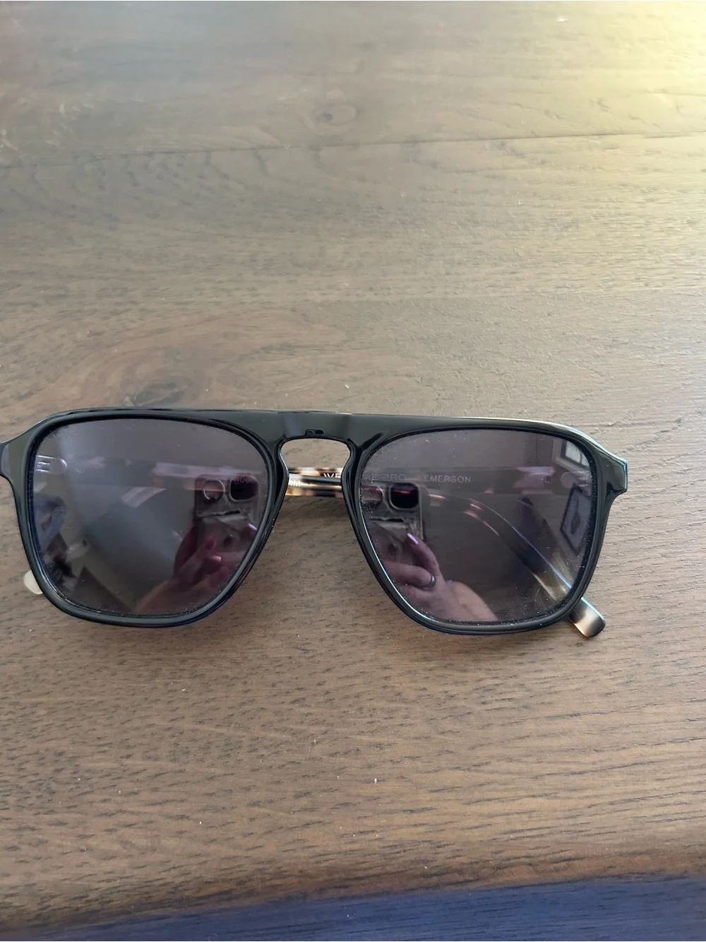 WearMe Pro Polarized Modern Aviator One-Bridge Square Mens Sunglasses